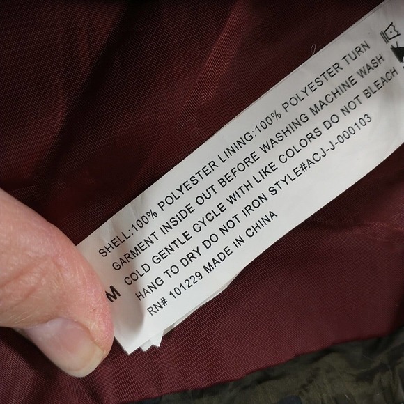 Ashley Utility Collection Women's Jacket Green Camo Medium Full Zip Zip Pockets - Picture 9 of 12